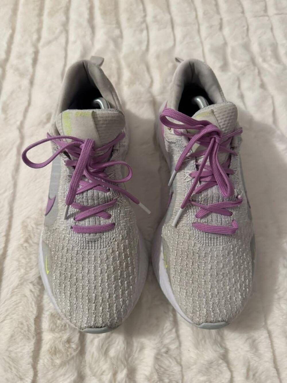 Nike React Infinity Run Flyknit 3 Women's Size 8 Gray Purple Running Shoes